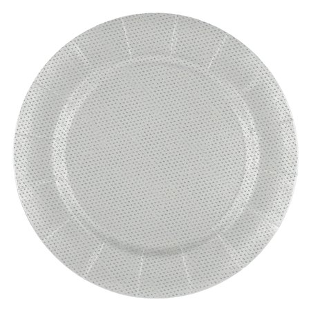 Smarty Had A Party 13 Glitz White Round Disposable Paper Charger Plates 120 Plates, 120PK 2690-RGD-CASE